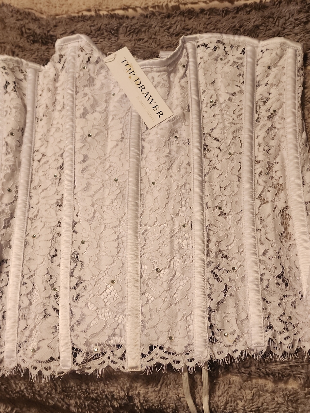 Topdrawer White Lace Corset Shapewear